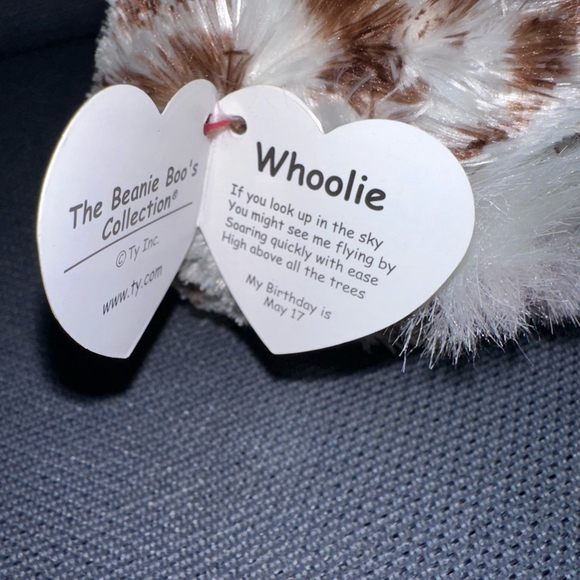 Ty Stuffed Animal Owl Plush Toy White Brown Whoolie New NWT 2022 - Picture 14 of 16